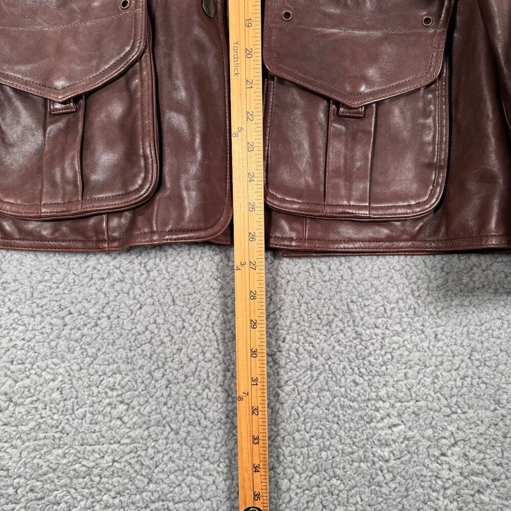 Lauren Ralph Lauren Brown Leather Jacket Women's Size 2X - Picture 7 of 12